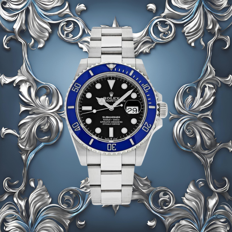 ROLEX SUBMARINER DATE AZUL PLATEADO