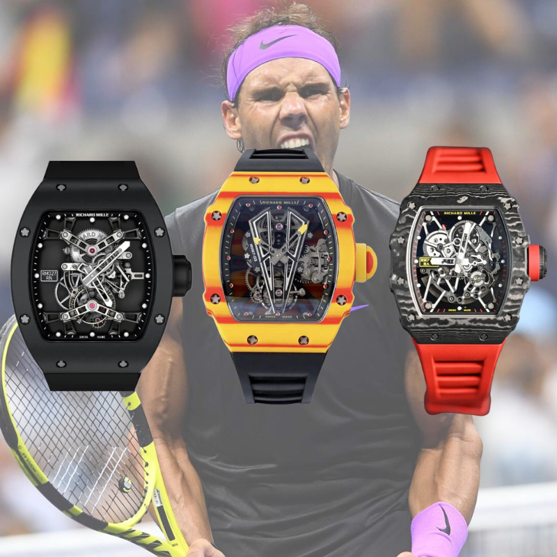 PACK DE 3 RAFA NADAL - RICHARD MILLE 027 TOURBILLON + RICHARD MILLE 35-02 + RICHARD MILLE 27-03